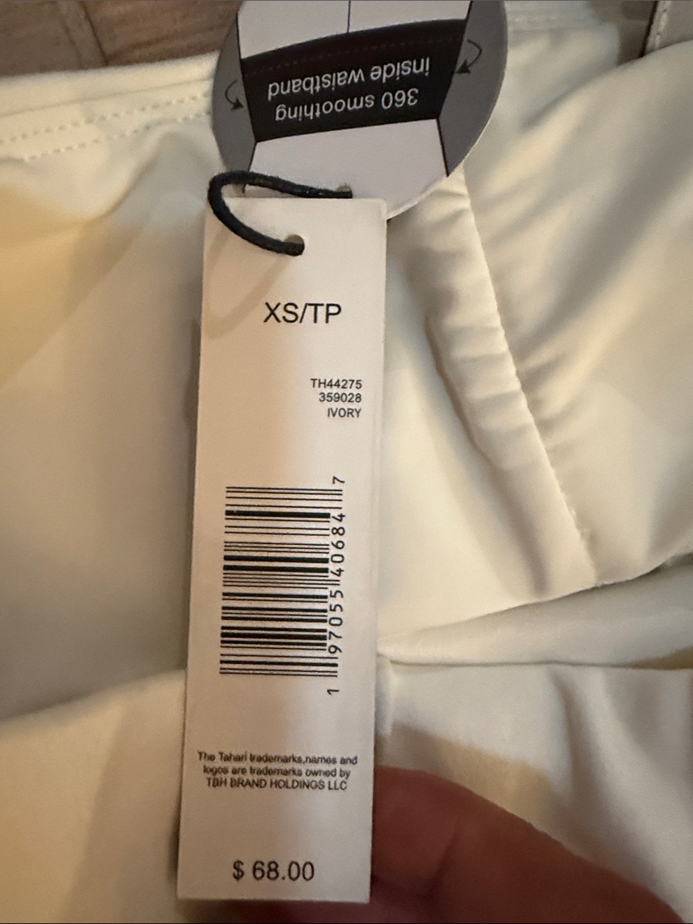 Tahari Off-White Boot-Cut Flare Pants stretch with built in tummy control! - Picture 9 of 12